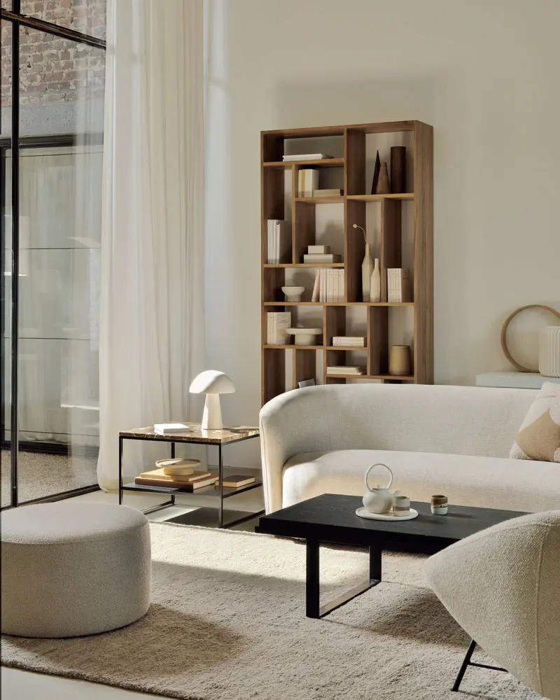 Ethnicraft M Rack hylly ja Ellipse sohva