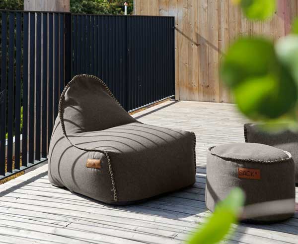 Säkkituoli Cobana, harmaa