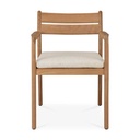 Käsinojatuoli Jack Outdoor, tiikki, pehmusteella