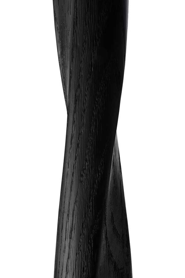 Pyöreä ruokapöytä Torsion 70 cm, musta tammi, matala 69 cm