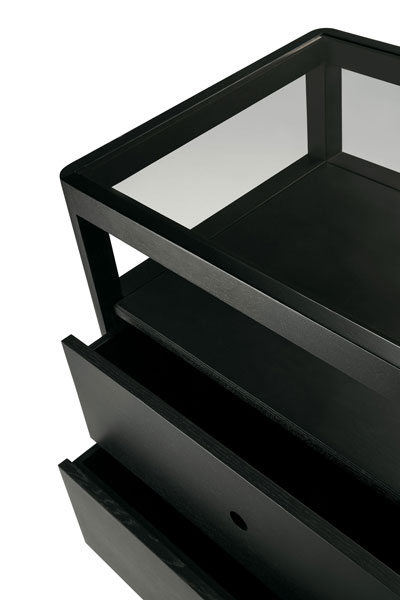 Lipasto Spindle 150 x 56 cm, tammi, musta