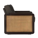 Nojatuoli Panel, tiikki, rottinki