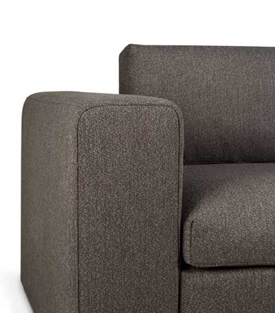 Moduulisohva Mellow, käsinoja oikealla, Granite Eco