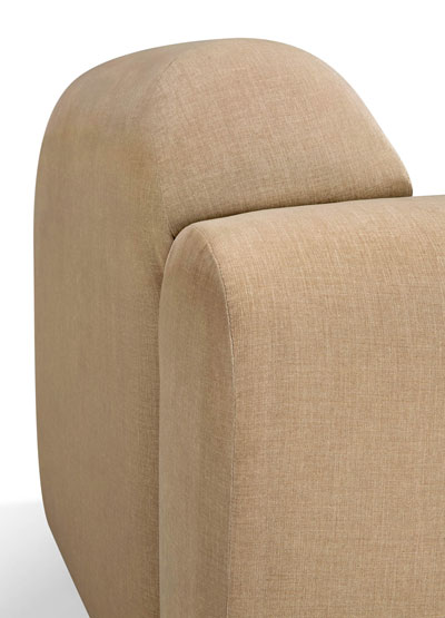 Moduulisohva Bulky, 1:n istuttava, käsinoja oikealla, Light Sepia