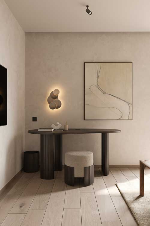 Työpöytä Boomerang 160 x 83 cm, mahonki