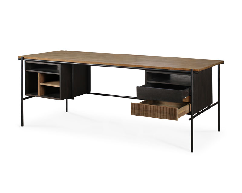 Työpöytä Oscar 200 x 90 cm, tiikki