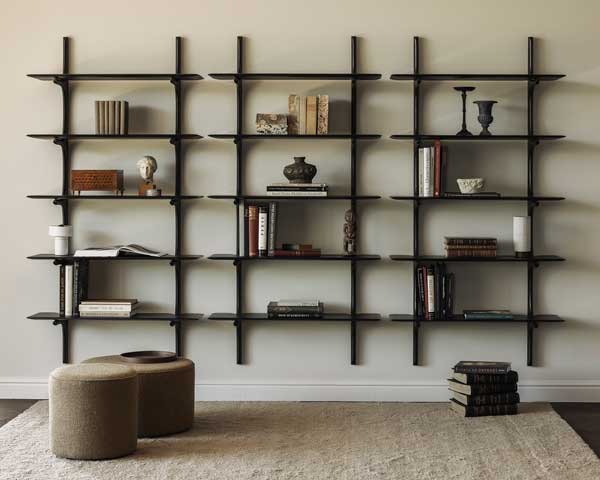 Seinähylly PI, viisi hyllytasoa 100 x 196 cm