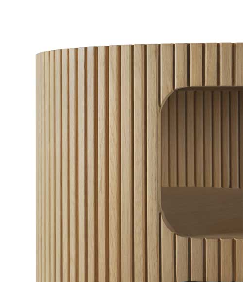 Pyöreä laatikosto Boomerang 45 cm, tammi