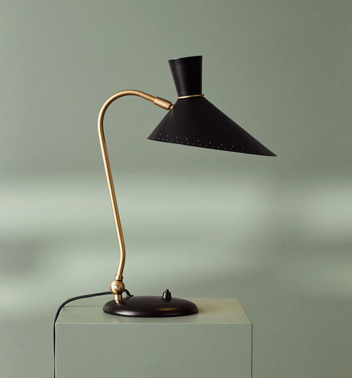 Pöytävalaisin Bloom, Black/Brass