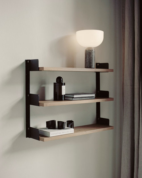 Seinähylly New Works Tea Shelf, Walnut/Black