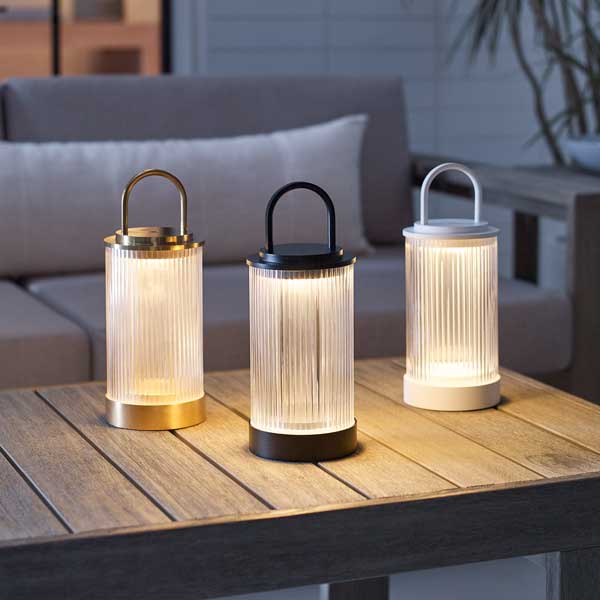 Ladattava pöytävalaisin Tawa, Matte White, ulkokäyttöön