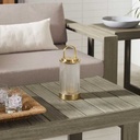 Ladattava pöytävalaisin Tawa, Natural Brass, ulkokäyttöön