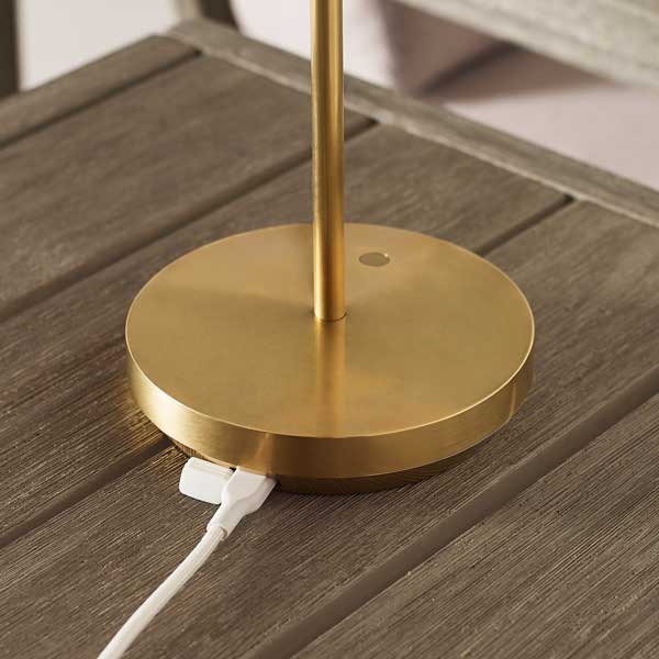 Ladattava pöytävalaisin Tepa, Matte White, ulkokäyttöön