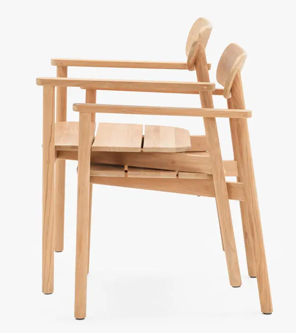 Ruokapöydän tuoli Freya, tiikki.webp