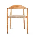 Vincent-Sheppard_Fika-dining-armchair_Untreated-teak_Flax_front_FF.webp