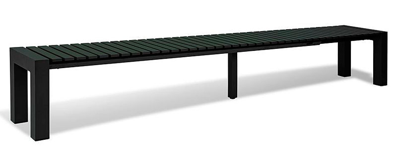 Jatkettava penkki Mindo 111, small 139 x 42 cm, Dark Grey