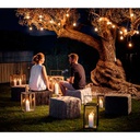 Rahi Cube 48 x 48 cm, Light Grey