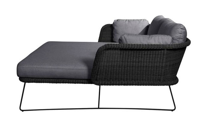 Daybed Horizon, musta-harmaa