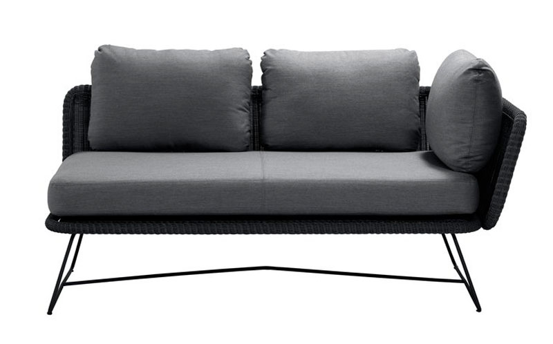 Sohvamoduuli Horizon 2:n istuttava vasen, musta-harmaa