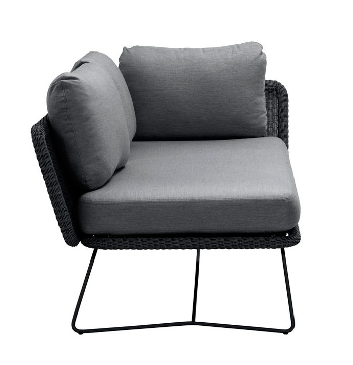 Sohvamoduuli Horizon 2:n istuttava vasen, musta-harmaa