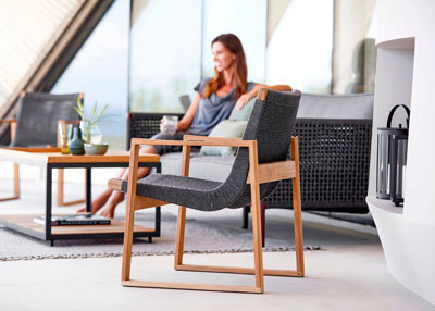 Lepotuoli Endless Soft Rope, tiikki