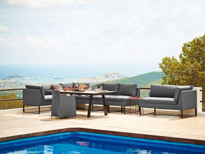 Sohva Flex 2:n istuttava vasen, Grey