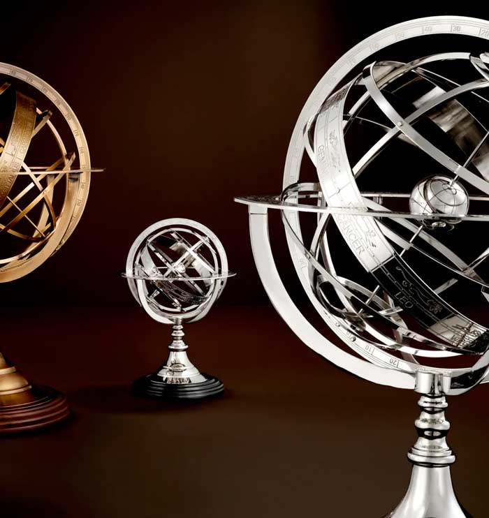 Globe, Nickel finish, L 52 cm