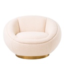Pyörivä nojatuoli Bollinger, Bouclé Cream