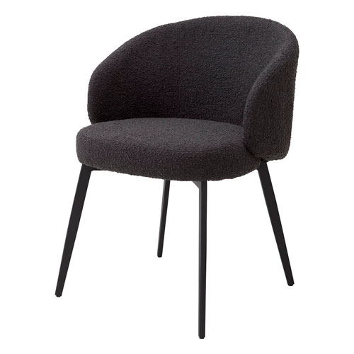 Käsinojatuoli Lloyd 2 kpl, Bouclé Black