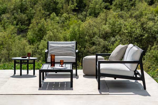 Nojatuoli Jack Outdoor, tiikki, Off White