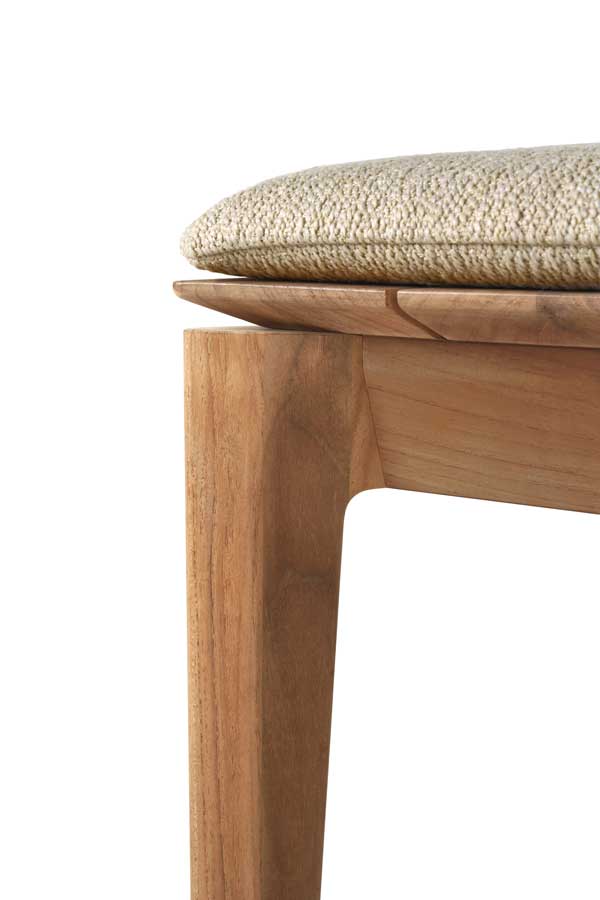 Penkki Bok Outdoor 162 cm, tiikki, pehmusteella