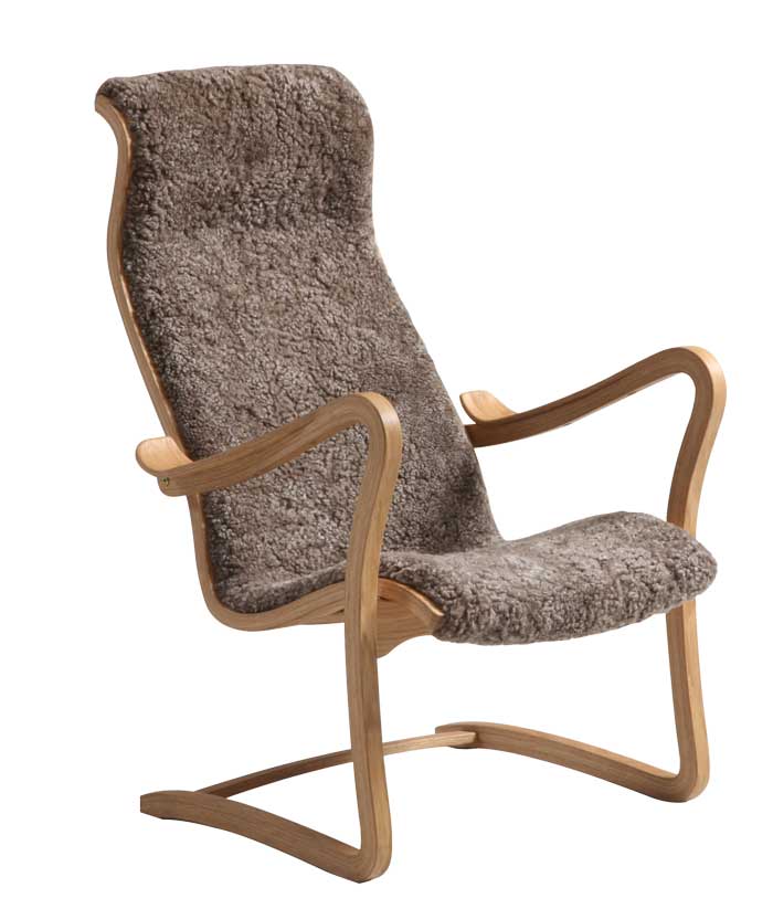 Lepotuoli Patronen ja rahi, lampaannahka