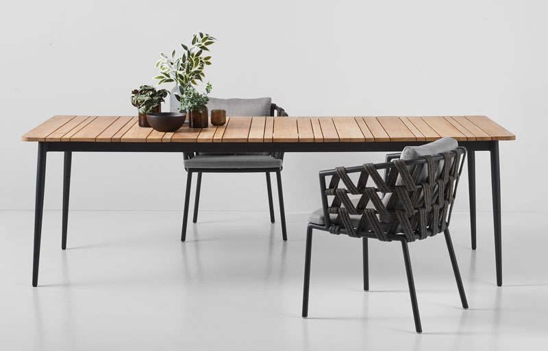 Ruokapöytä Leo 240 x 100 cm, tiikkikansi