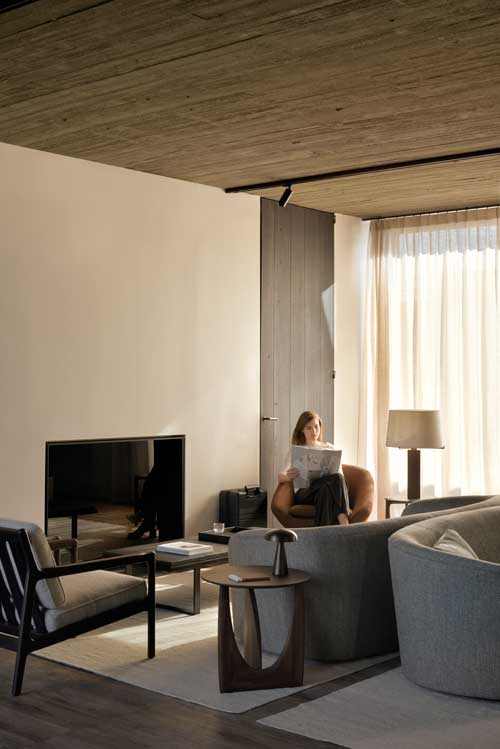 Sivupöytä Teak Geometric 51 cm