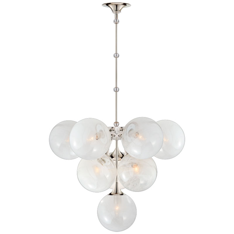 Kattokruunu Cristol Tiered Chandelier, Nickel