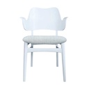 Pehmustettu ruokapöydän tuoli Gesture, valkoinen, Faith