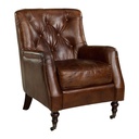 Nojatuoli Dessau, nahkaverhoilu, Vintage Cigar