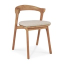 Tuoli Bok Outdoor, tiikki, pehmusteella, Natural