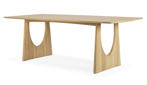 [ETHNI-53057-] Ruokapöytä Oak Geometric 220 x 100 cm, tammi