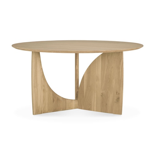 [ETHNI-53067] Pyöreä ruokapöytä Oak Geometric 150 cm