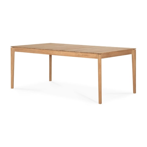 [ETHNI-10304] Jatkettava ruokapöytä Bok Outdoor 100 x 200/300 cm, tiikki