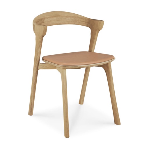 Ruokapöydän tuoli Bok, tammi, nahka Sienna
