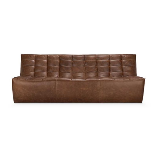 Sohva N701 3:n istuttava, nahka Chestnut
