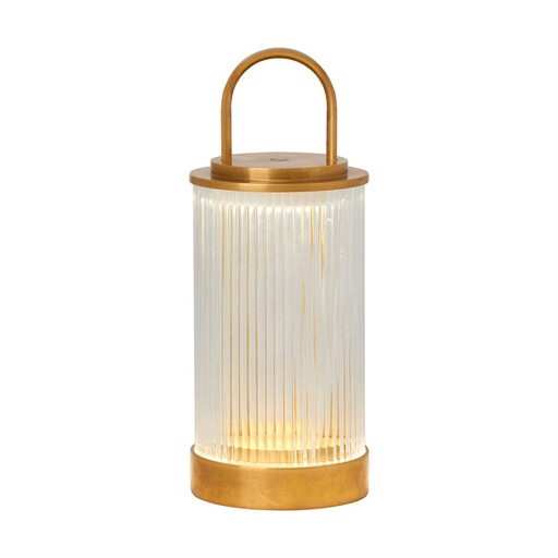 [VCC-SLTB27227NB-G] Ladattava pöytävalaisin Tawa, Natural Brass, ulkokäyttöön