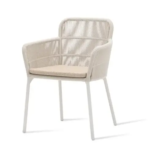 Ruokapöydän tuoli Akari, Dune White, Santal-tyyny