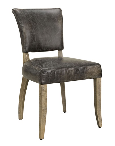 [ARTW-04-05818/B751] Ruokapöydän tuoli Mimi, nahkaverhoilu, Fudge